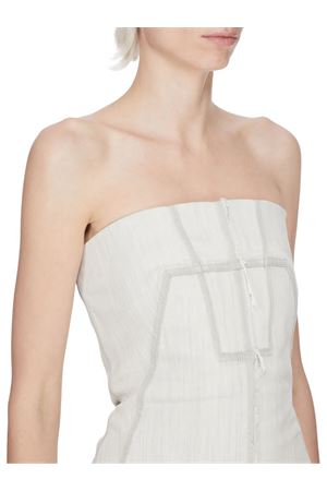 Top bustier Temple in denim elasticizzato lavato al latte RICK OWENS DRKSHDW | DS01F4127SDMW51